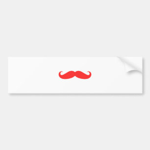 Adesivo Para Carro Bigode vermelho Stache para o Natal
