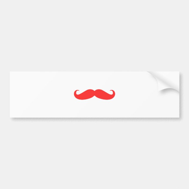 Adesivo Para Carro Bigode vermelho Stache para o Natal (Frente)