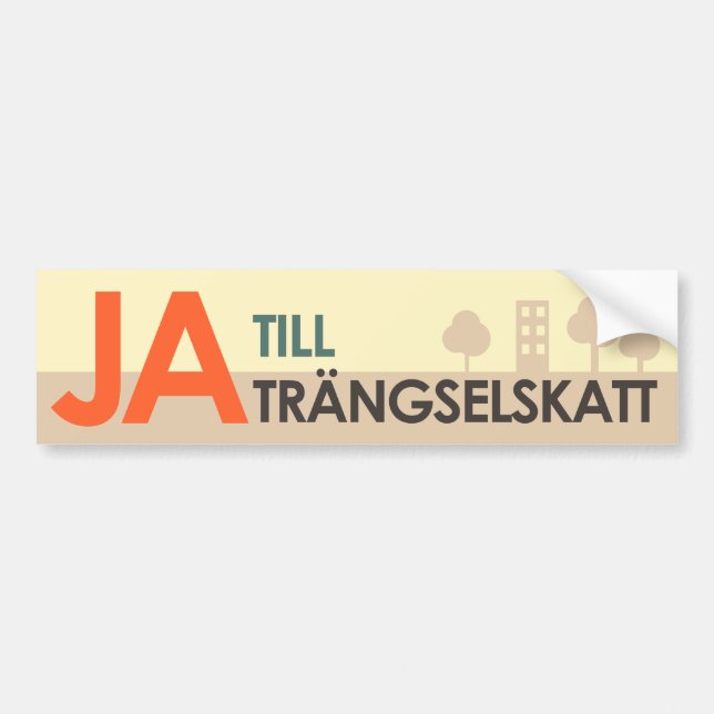 Adesivo Para Carro Bildekal - Ja till trängselskatt (Frente)