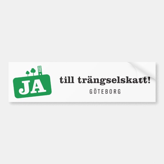 Adesivo Para Carro Bildekal - Ja till trängselskatt (Frente)
