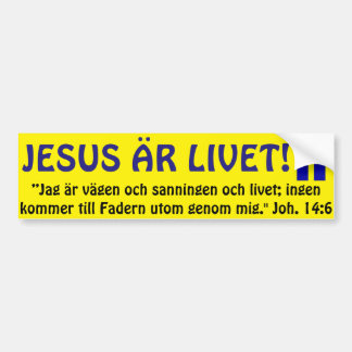 Adesivo Para Carro Bildekal, Sverige, Jesus är Livet.