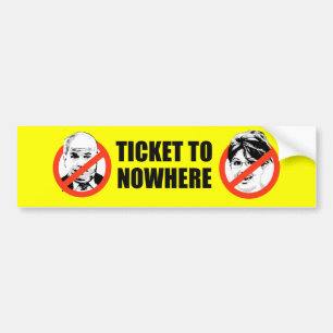 ADESIVO PARA CARRO BILHETE À NENHUMAA PARTE BUMPERSTICKER