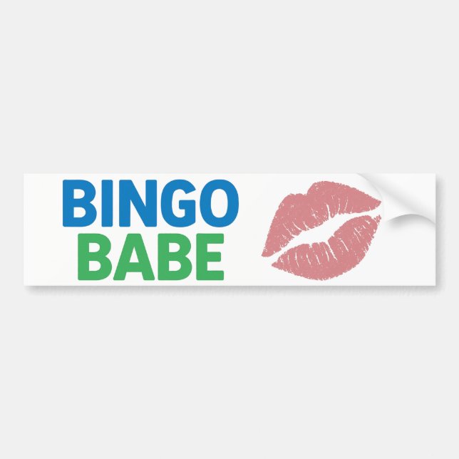Adesivo Para Carro Bingo Babe Bonito e Confidente Bingo Lover (Frente)