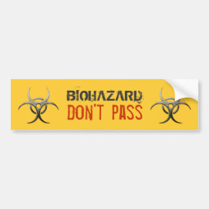 Adesivo Para Carro Biohazard - não passe - autocolante no vidro