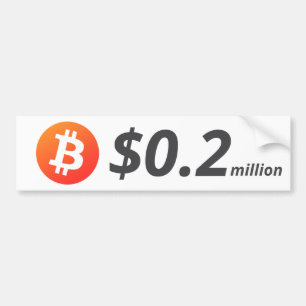 Adesivo Para Carro Bitmoney US$ 0,2 Mil (US$ 200.000) Um Milhão