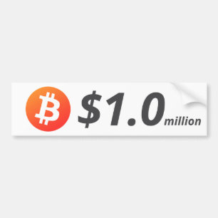 Adesivo Para Carro Bitmoney US$ 1,0 Mil (US$ 1.000.000) Um Milhão