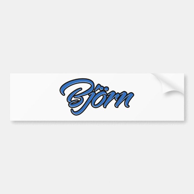 Adesivo Para Carro Björn Name blue Aufkleber Sticker Autoaufkleber (Frente)