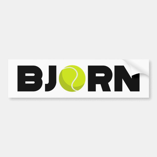 Adesivo Para Carro Bjorn Tênis Bumper Sticker (Frente)