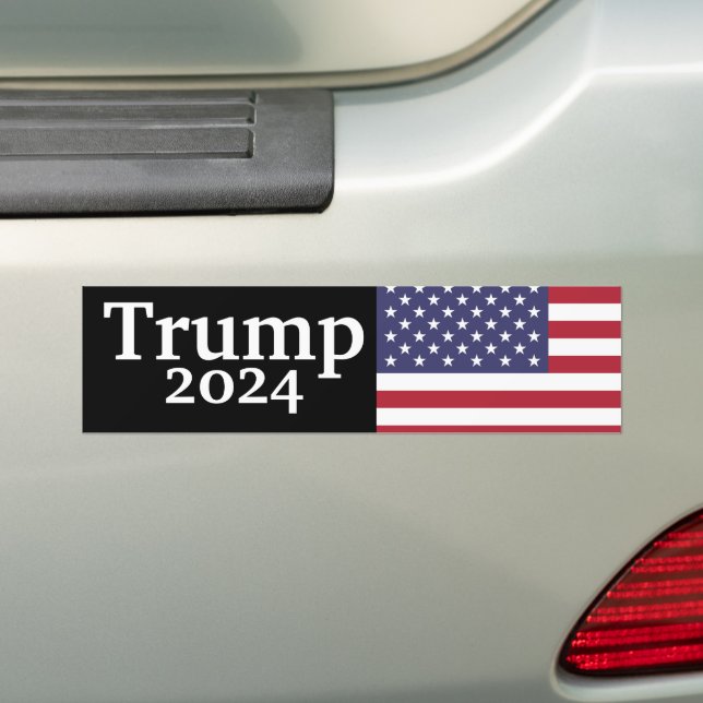 Adesivo Para Carro Black Donald Trump 2024 American Flag (No carro)