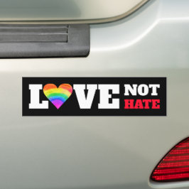 Adesivo Para Carro Black Love Not Odeia Rainbow Heart Graphic