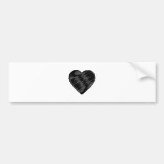 Adesivo Para Carro Black Strip Heart