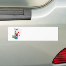 Adesivo Para Carro Blackjack com Fichas de Pôquer