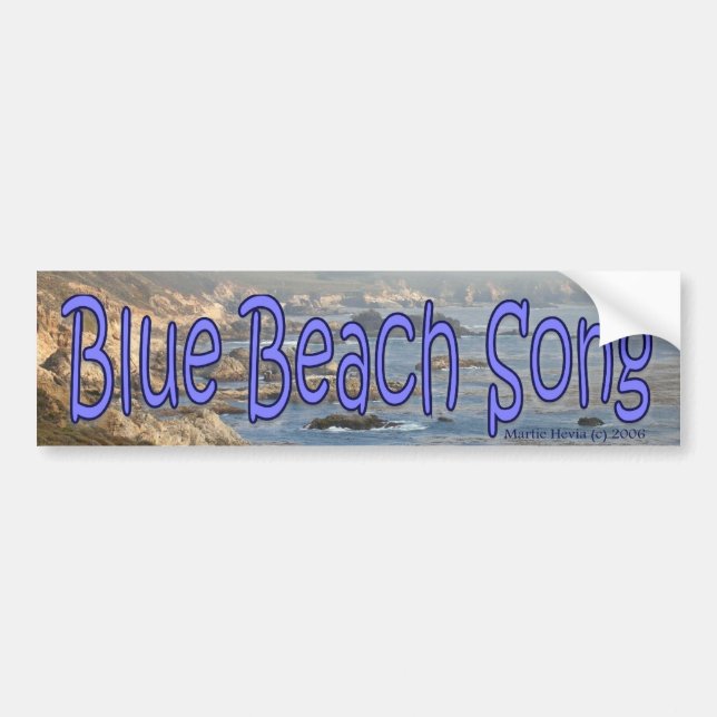 Adesivo Para Carro Blue Beach Song™ - Bumper Sticker (Frente)