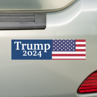 Adesivo Para Carro Blue Donald Trump 2024 American Flag