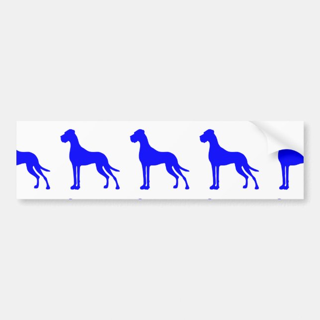 Adesivo Para Carro Blue Great Dane (Frente)