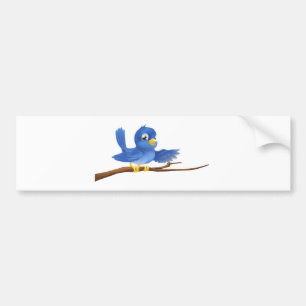 Adesivo Para Carro Bluebird que senta-se em apontar do ramo
