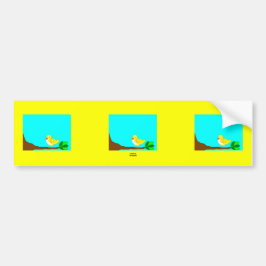 Adesivo Para Carro Boas Manhãs Pássaro Amarelo