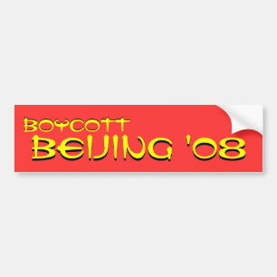 Adesivo Para Carro Boicote, boicote, Beijing '08, Beijing '08