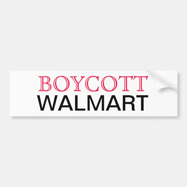 Adesivo Para Carro Boicote Walmart (Frente)