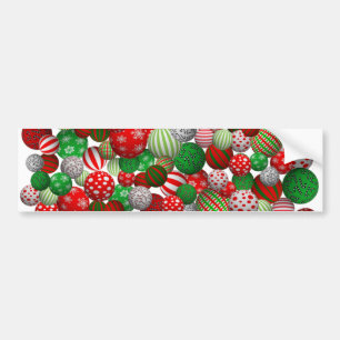 Adesivo Para Carro Bolas de Natal 3D