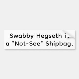 Adesivo Para Carro Bolsa de Navio Não-Vê Hegseth Hankamer Artjunkhaus