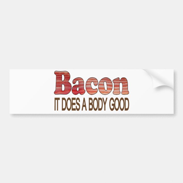 Adesivo Para Carro Bom corpo Bacon (Frente)