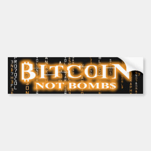 Adesivo Para Carro Bombas de Bitcoin não - autocolante no vidro