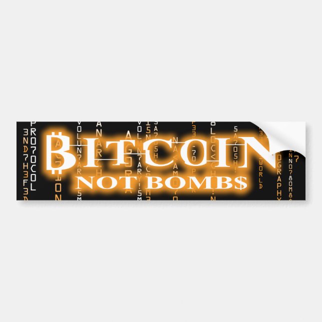 Adesivo Para Carro Bombas de Bitcoin não - autocolante no vidro (Frente)