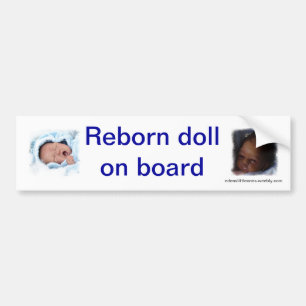 Adesivo Para Carro Boneca renascido a bordo do bumpsticker