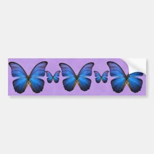 Adesivo Para Carro Borboleta azul lindo de Morpho