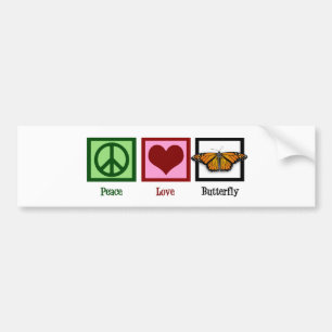 Adesivo Para Carro Borboletas do amor da paz