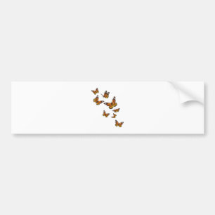 Adesivo Para Carro Borboletas Voadoras - Jardineiro Borboleta-Pente E