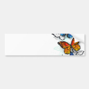 Adesivo Para Carro Borboletas voadoras Morpho e Monarca
