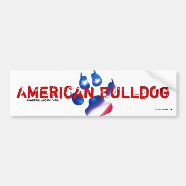 Adesivo Para Carro Bordador American Bulldog (Frente)
