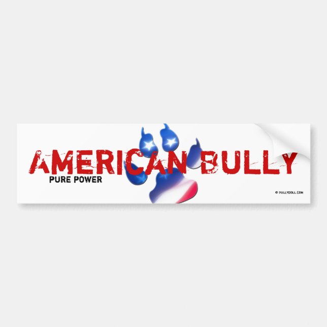 Adesivo Para Carro Bordador American Bully (Frente)