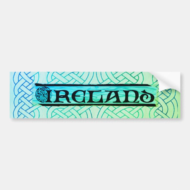 Adesivo Para Carro Bordador, autocolante, Irlanda, nó celta, (Frente)