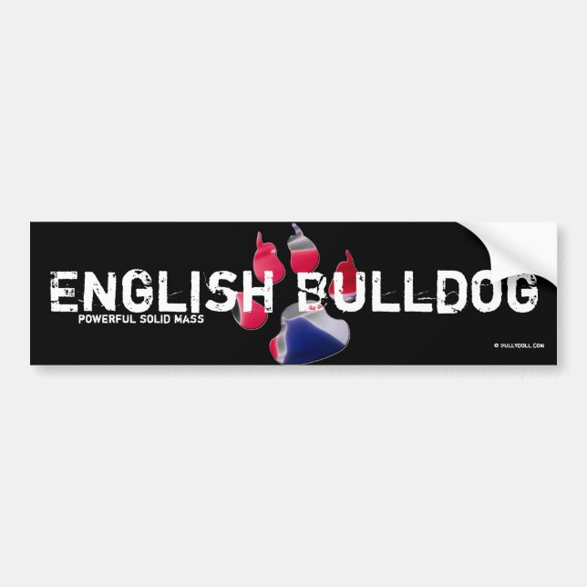 Adesivo Para Carro Bordador Bulldog Inglesa (Frente)