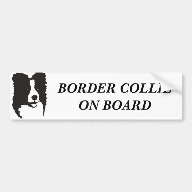 Adesivo Para Carro Border collie a bordo (Frente)