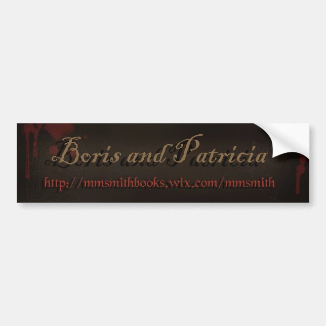 Adesivo Para Carro "Boris e Patricia" da série do livro do vampiro (Frente)