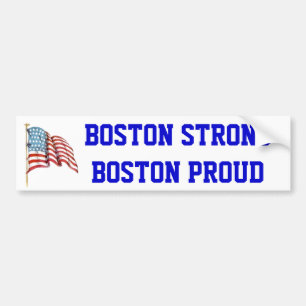 Adesivo Para Carro Boston Boston forte orgulhosa com a bandeira
