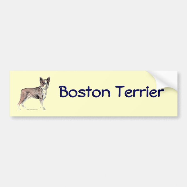 Adesivo Para Carro Boston Terrier (Frente)