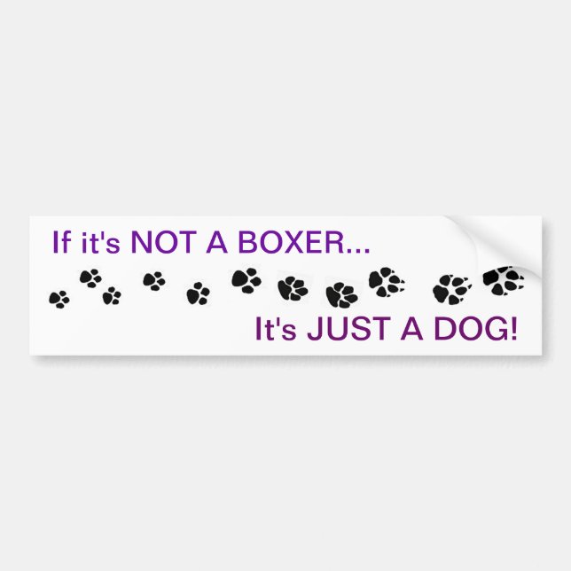Adesivo Para Carro Boxer Dog Bumper Sticker (Frente)