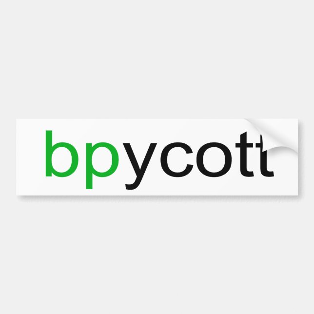 Adesivo Para Carro Boycott BP Bumper Sticker (Frente)