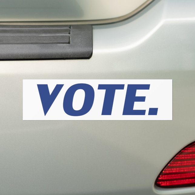 Adesivo Para Carro branco azul de voto - autocolante (No carro)