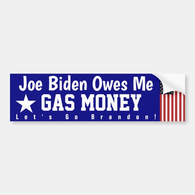 Adesivo Para Carro Brandon Owes Me Gas Money   Bumper Sticker (Frente)
