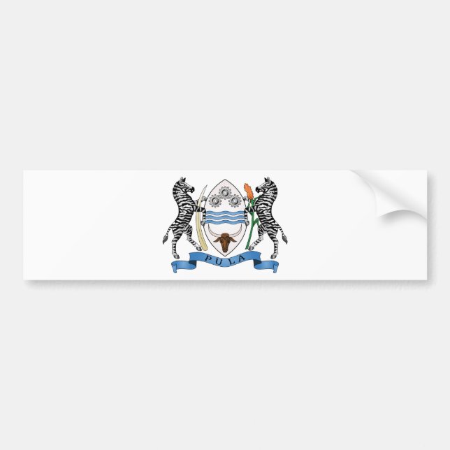 Adesivo Para Carro Brasão de Botswana (Frente)