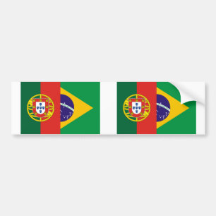 Adesivo Para Carro Brasil e Portugal, híbrido