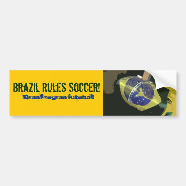 Adesivo Para Carro Brasil ordena o futebol! (Frente)