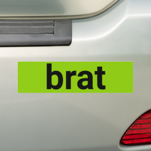 Adesivo Para Carro Brat moderna tipografia verde limão negro legal