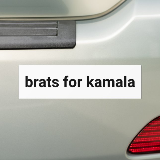 Adesivo Para Carro Brats para kamala simples, preto engraçado moderno (No carro)